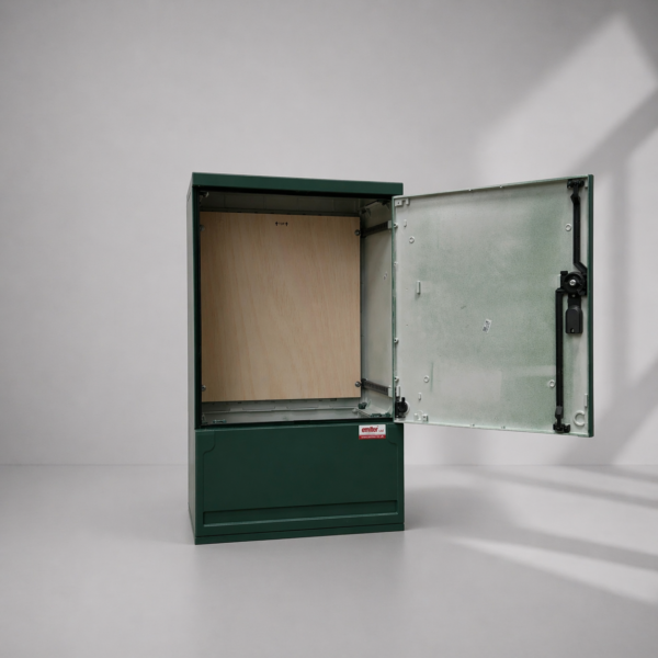 Floor Standing GRP Smart Meter Cabinet W530 x H910 x D245mm (20.9” x 35.8” x 9.6”) Outdoor Enclosure [IP54]